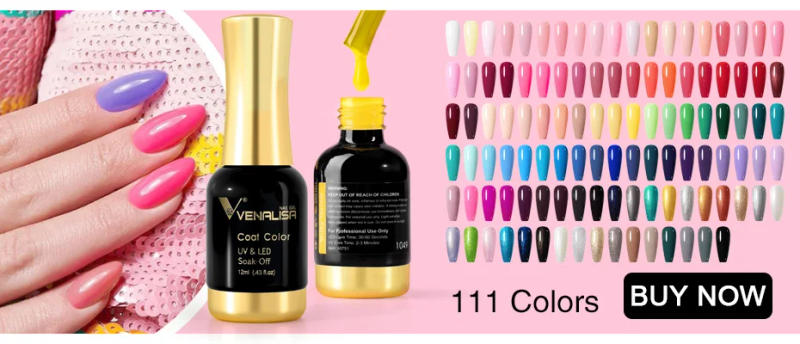 Description Picture 2 of itemVENALISA 7.5ml Nail Gel Polish VIP4 HEMA Free Semi Permanent Soak off UV LED Nail Gel Varnish Full Coverage Nail Gel Lacquer