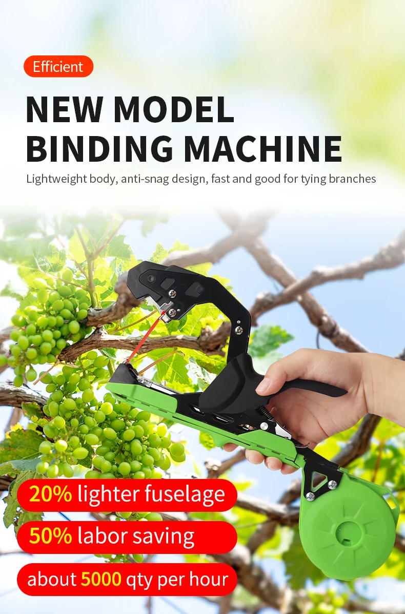 Description Picture 2 of itemOnnfang Garden Hand Tying Machine Plant Lightweight Garden Tools Plant Tape tool for Vegetables Grapes Tomatoes Cucumbers Garden