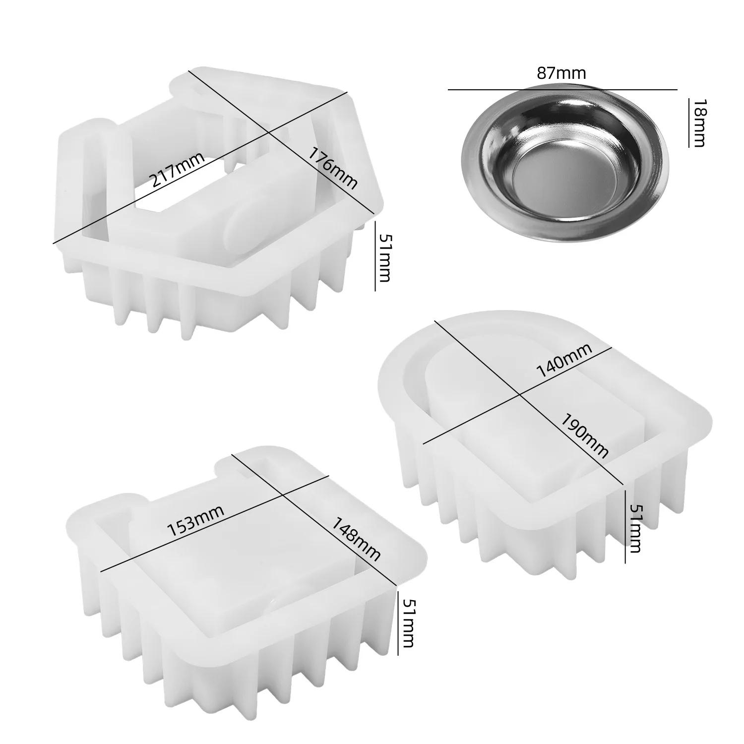Description Picture 2 of itemGeometric Aromatherapy Furnace Silicone Mold Cement Gypsum Essential Oil Candle Holder Mold Melting Wax Furnace Diffuser Mold