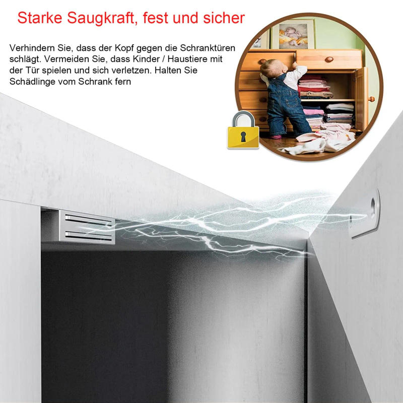 Description Picture 6 of item10pcs Extremely Strong Magnetic Snapper Door Magnet Furniture Magnet 12KG Cupboard Bathroom Kitchen Doors With Screws Set