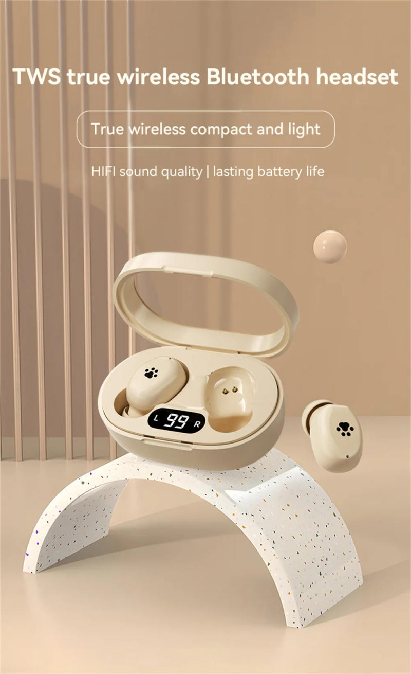Description Picture 2 of item2025 New Mini Wireless Earbuds Cute In-ear Bluetooth 5.3 Headset Sports HIFI Stereo Touch Music Game Headphone For Xiaomi iPhone