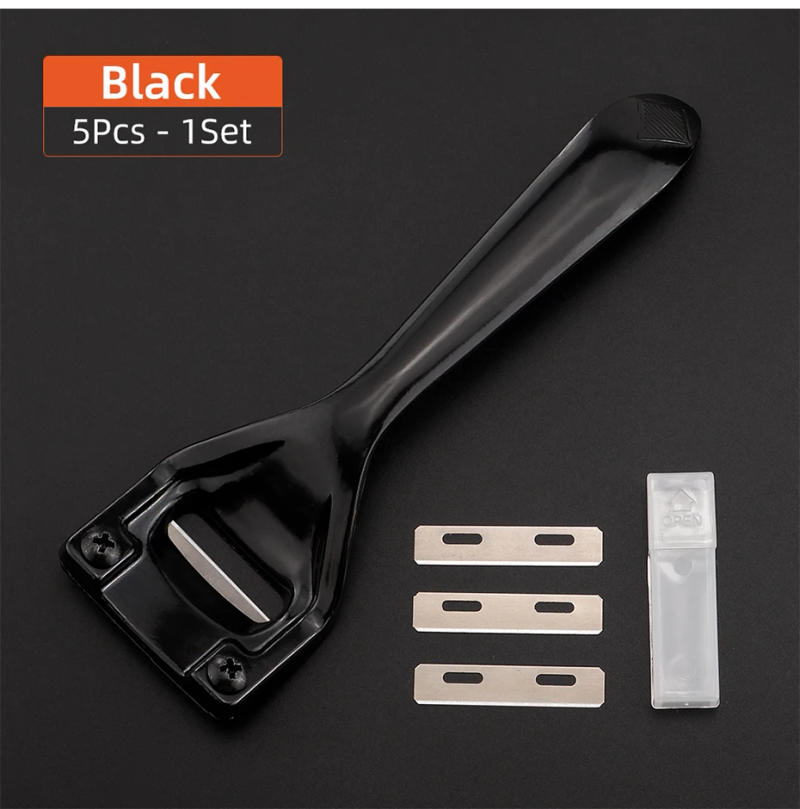 Description Picture 6 of itemPro Super Leather Skiving Knife DIY Leather Craft Cutting Tools with Three Skiver Blades for Leather Thinning - Black / Silver