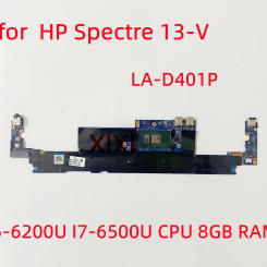 LA-D401P  for  HP Spectre 13-V Laptop Motherboard With I5-6200U I7-6500U CPU 8GB RAM 860825-601 100%Full Tested