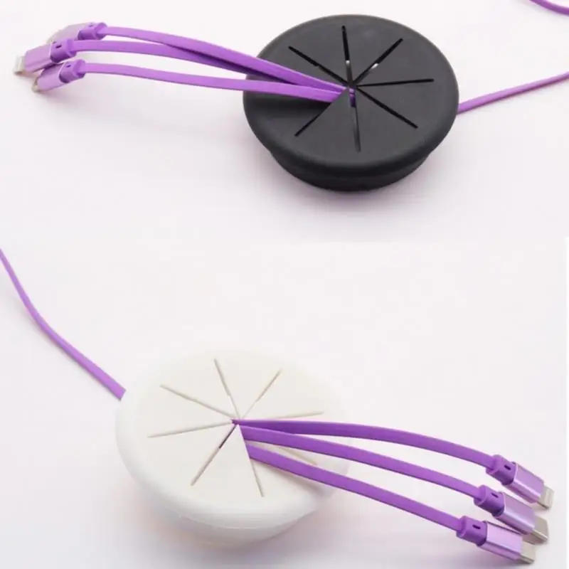Description Picture 2 of item1Pc Flexible Silicone Cable Hole Cover Desk Cord Grommet Rubber Grommets