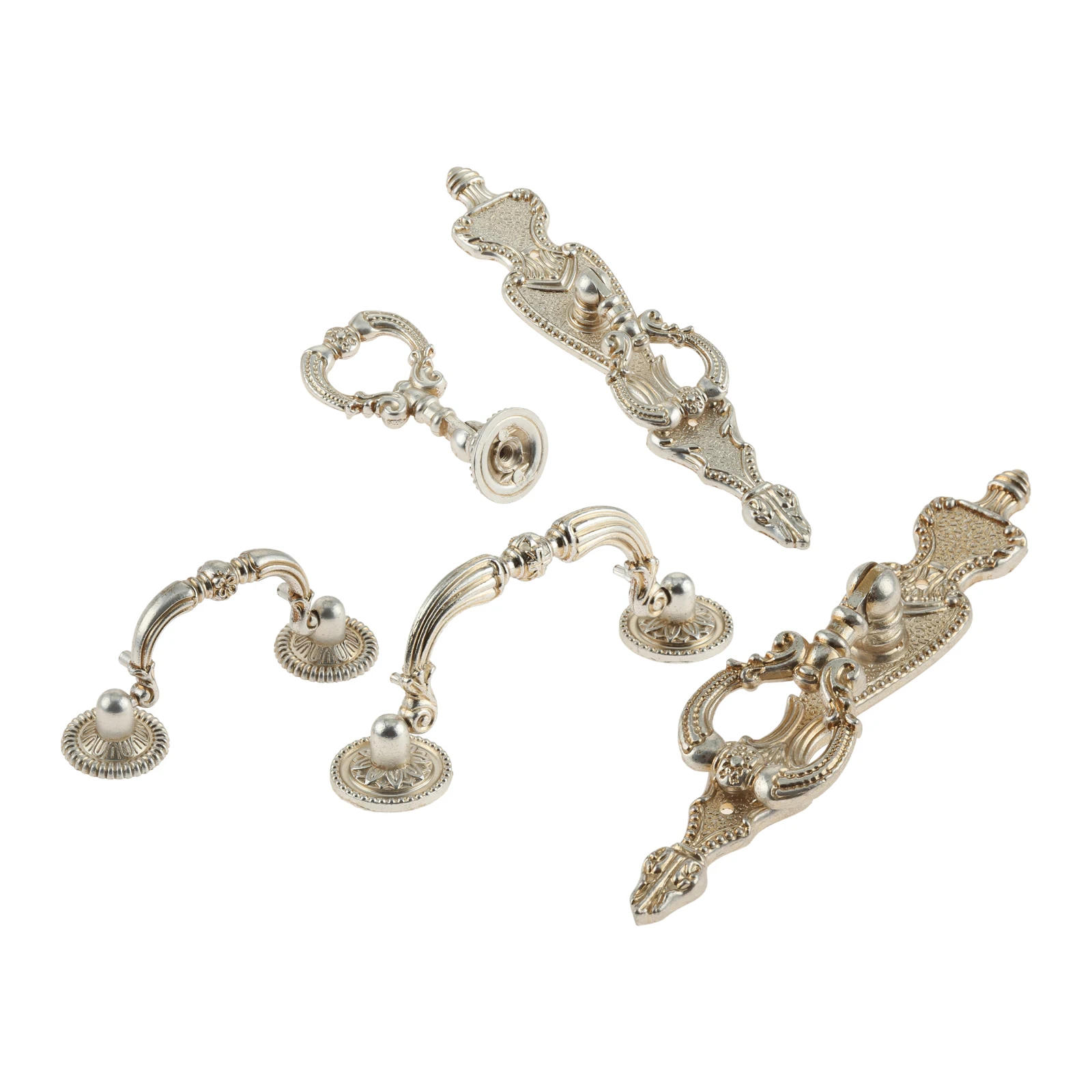 Description Picture 4 of item1PC Antique Silver Zinc Alloy Drawer Knobs Cabinet Handles for Furniture Cupboard Kitchen Retro Hardware Door Pulls with Screw