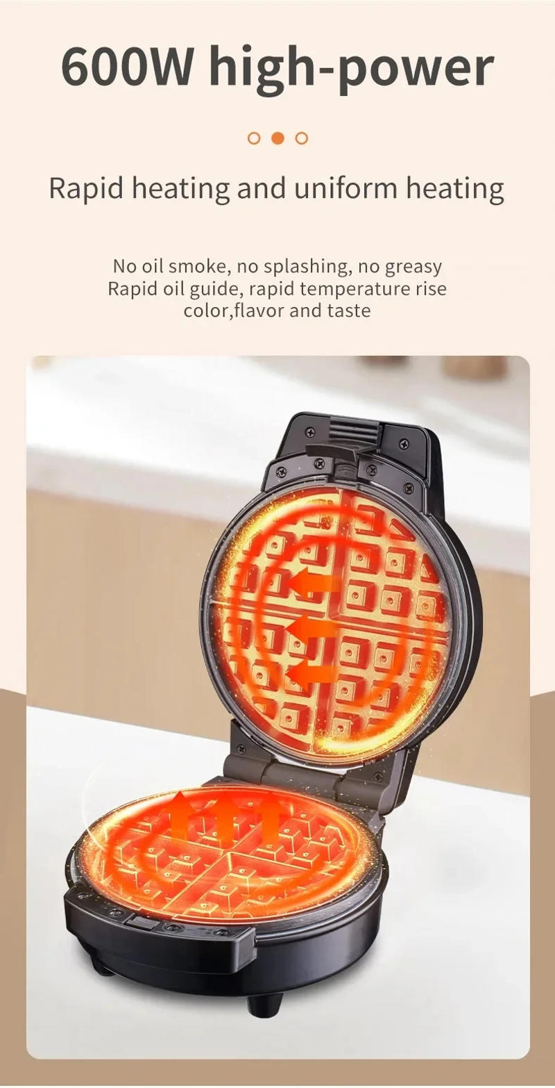 Description Picture 6 of item3in1 Exchangeable Waffle Sandwich Donut Maker Non-Stick Multi-Function Electric Breakfast Cake Baking Machine