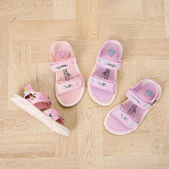 Trendy Cute Cartoon Open Toe Sandals For Girls, Breathable Lightweight Wear-resistant Sandals For Spring And Summer