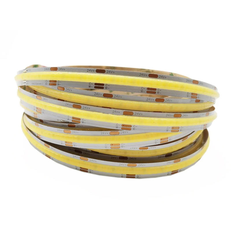 Description Picture 3 of itemCOB CCT LED Strip Lights 608 LEDs/m High Density Flexible Dimmable FOB Led Tape 2700K to 6500K Changeable Lighting DC12V 24V