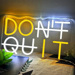 Don't Quit Neon Sign LED Gym Neon Lights Sign for Home Gym Decor for Office Room Gym Room Game Room Bedroom Classroom Decor