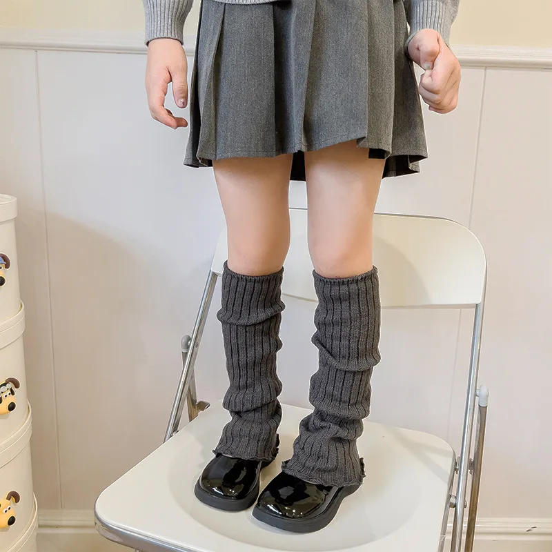 Description Picture 6 of itemNEW Children Lolita Style Fashion Gaiters Boot Cuffs Girl Leg Warmers Knitted Knee Socks Black Socks for Women Christmas Gifts