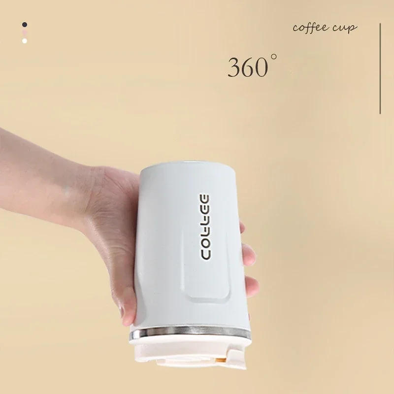 Description Picture 4 of item380/510ml Stainless Steel Coffee Cup Travel Thermal Mug Leak-Proof Thermos Bottle Tea Coffee Mug Office Business Style Thermos