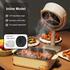 Desktop Range Hood Household Appliances Kitchen Extractor Mini Hood Exhaust Filter Low Noise For BBQ Hot Pot Cooker Range Hood