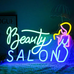 Beauty Salon Neon Sign Girls LED Neon Light Sign Adjustable Brightness Room Decor Business Beauty Bar Store Salon Studio Decor
