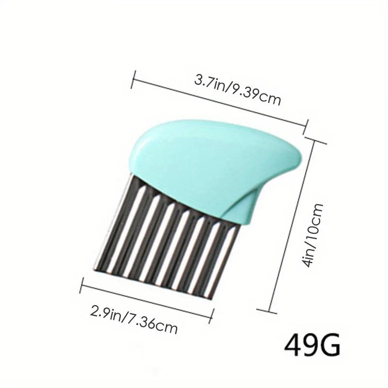 Description Picture 2 of itemPotato Cutter Wavy Chopper Knife Upgraded Stainless Steel Crinkle Knife French Fry Chip Cutter For Fruit Vegetable Kitchen Tools