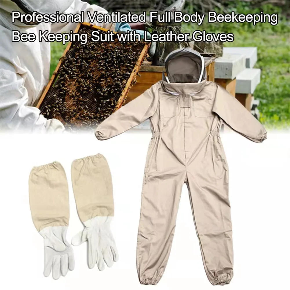 Description Picture 3 of itemProfessional Protective Clothing Beekeeping Protective Equipment Apicultura Clothes Beekeeper Costume Veil Hood Hat Anti-Bee