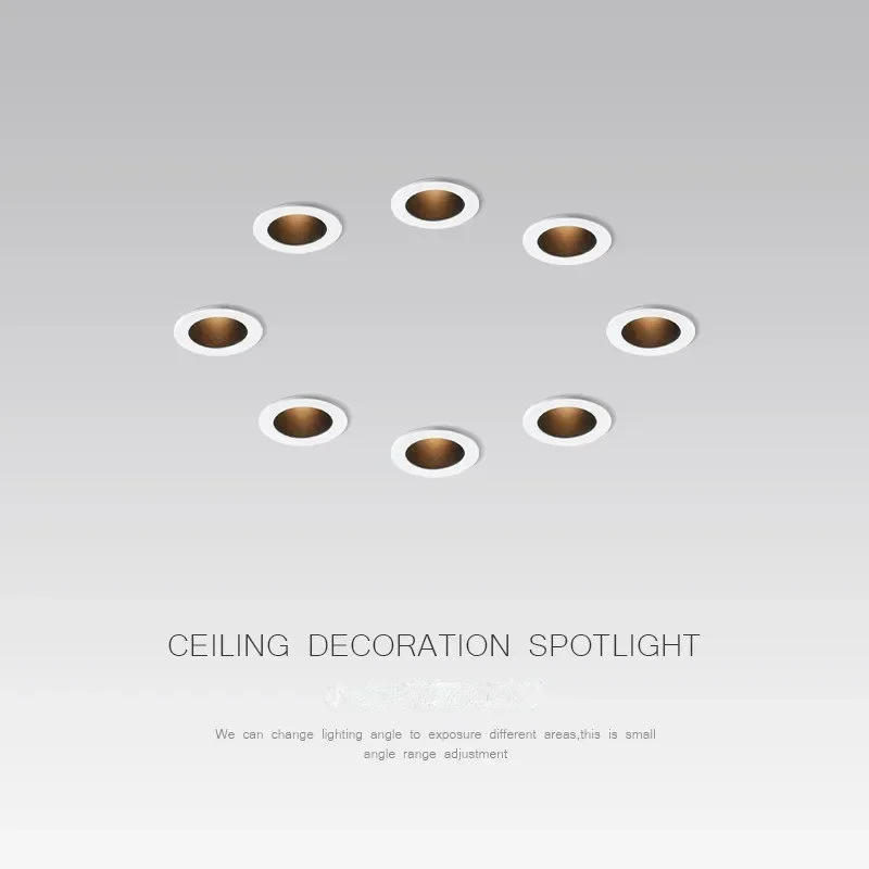 Description Picture 3 of itemAnti-glare Mini LED Downlight Spotlights 1W/5W Recessed ultra-thin COB Sky Flower Lamp Cabinet Home Lighting