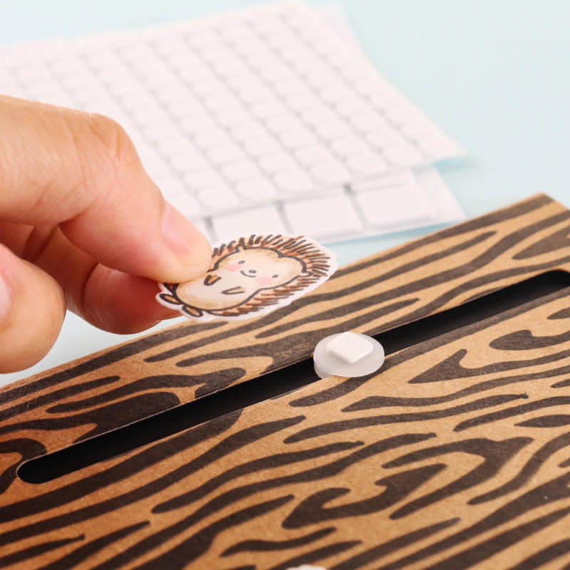 Description Picture 4 of itemA Set 3D Foam Small Squares Dot Stickers Self Adhesive Fastener Tape Black and White Permanent Sticky Dimensional Adhesives