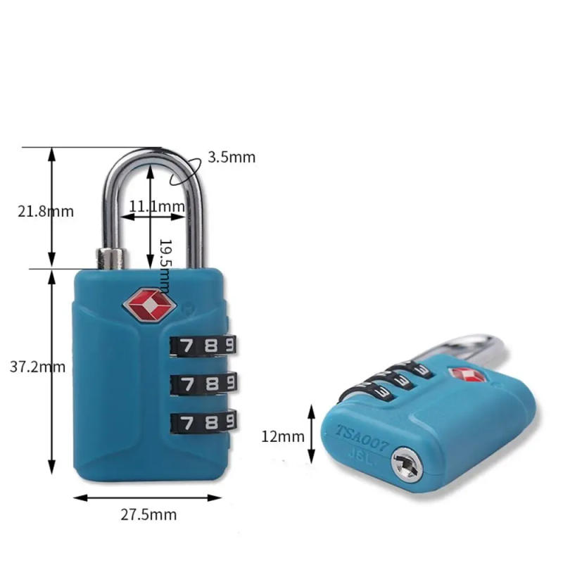 Description Picture 2 of itemTSA Customs Padlock ABS Colorful Suitcase Luggage Coded Lock Travel Anti-theft Password Lock Portable Cabinet Locker Padlock
