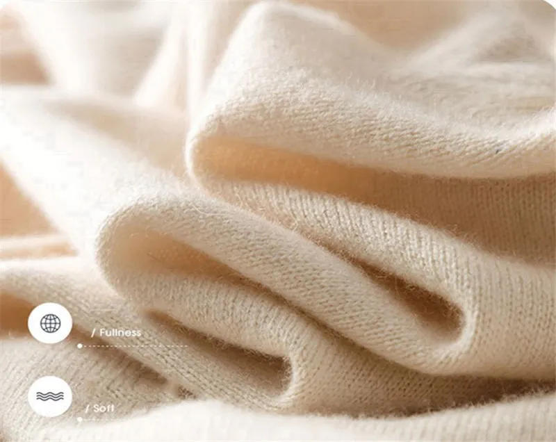 Description Picture 5 of item100% Soft Cashmere Sweater Men's Clothing Autumn Winter Pullover Business Casual Bottom V-neck Knitted Woolen