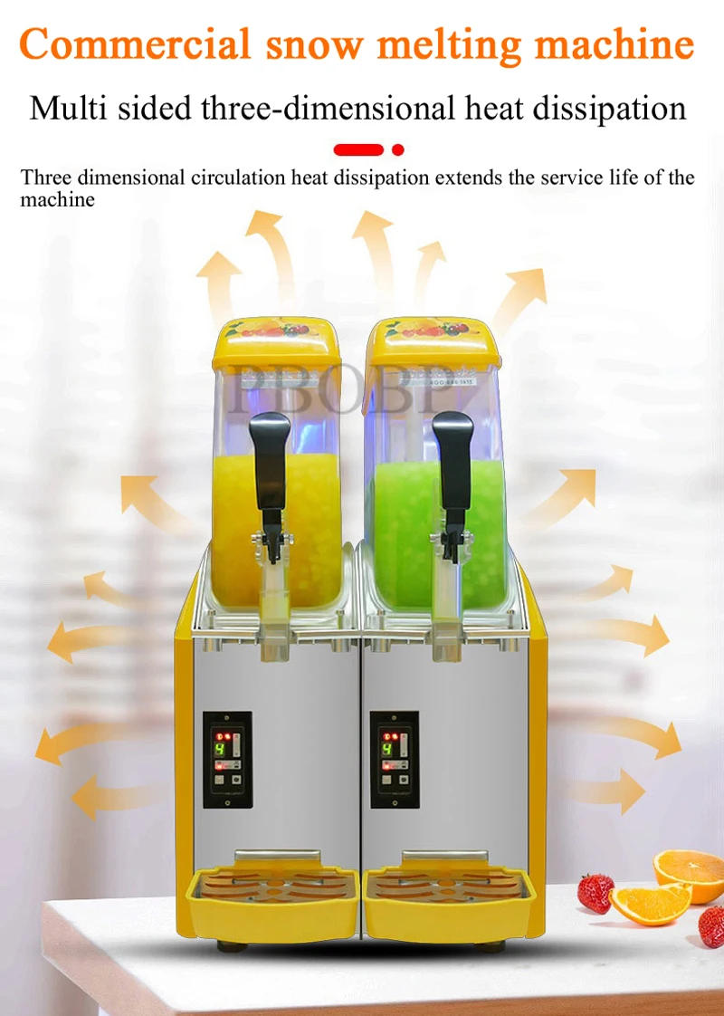 Description Picture 4 of itemPBOBP Small Commercial Slush Machine Making Machine Single Cylinder Snow Mud Machine Automatic Slush Ice Melt Machine