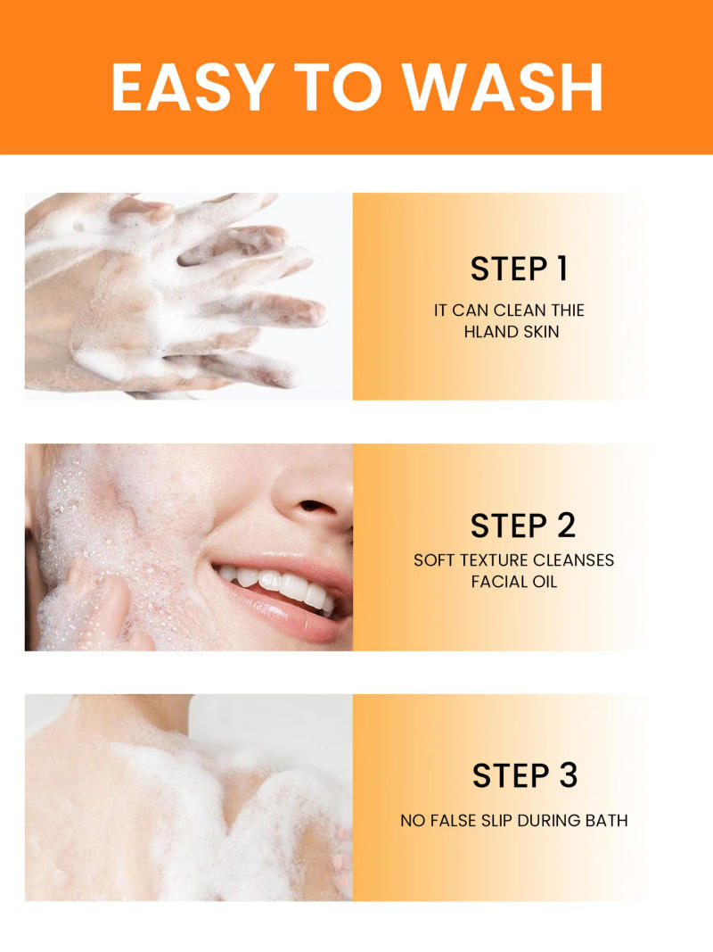 Description Picture 6 of itemHand Made Turmeric Soap Body Cleaning Lightening Dark Underarm Leg Body Cleansers Brightening Face Soap Tender Skin Care Beauty