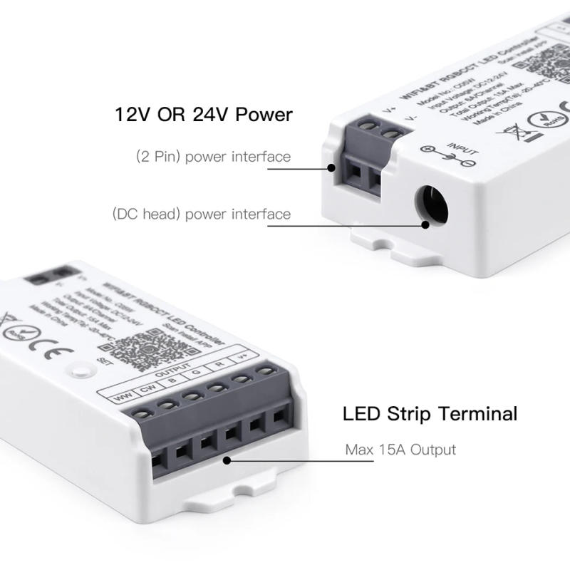 Description Picture 5 of itemTuya Smart WiFi CCT RGBW RGB Controller for LED Strip DC12V-24V Bluetooth Voice Remote Control Dimmer Switch Alexa Google Home