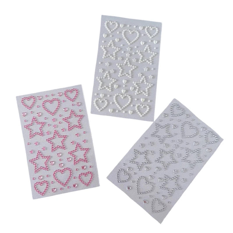 Description Picture 6 of item3D Star Heart Crystal Stickers Kids DIY Decoration Self Adhesive Jewelry Crafts Sparkly Rhinestone Stickers Girls Gifts