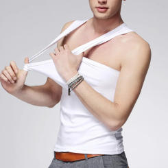 Men Muscle Vests Cotton Underwear Sleeveless Tank Top Solid Muscle Vest Undershirts O-neck Gymclothing Bodybuilding Tank Tops