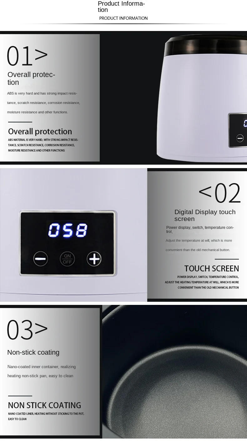 Description Picture 6 of item110V/220V Multi-Functional Wax Melter with Digital Display and Non-Stick Pot - Perfect for Hair Removal and Candle Making