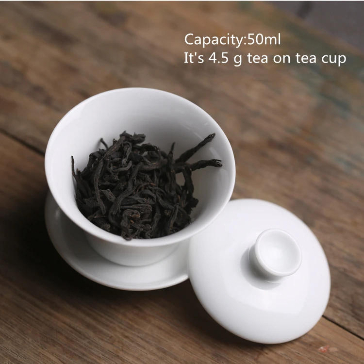 Description Picture 6 of itemMini 50ml Gaiwan For Tea Solid White Porcelain Tureen With Lid Teaware Travel Kung Fu Tea Set Chinese Cup Small Bowls Chawan