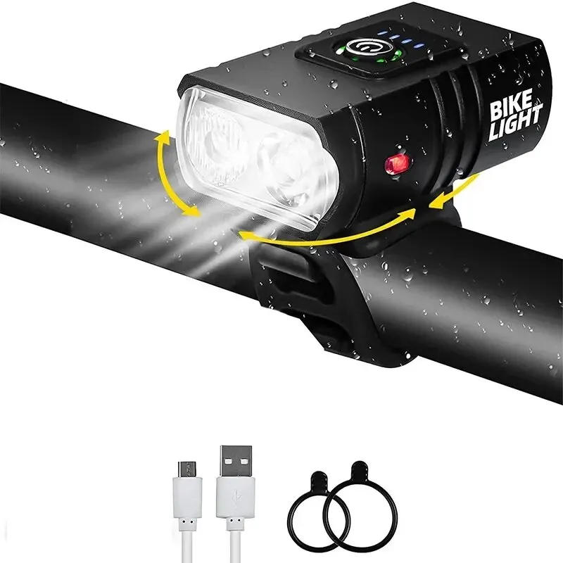 Description Picture 2 of item1000LM Bike Light Headlight T6 Bicycle Flashlight LED USB Rechargeable Torch Cycling Front Lamp High Beam Accessories