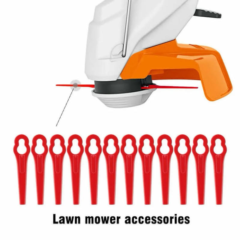 Description Picture 4 of itemLawn Mower Blades Plastic Replace Replacement Set Trimmer 20Pcs Blade Cordless For Einhell Grass Practical Brand New Durable