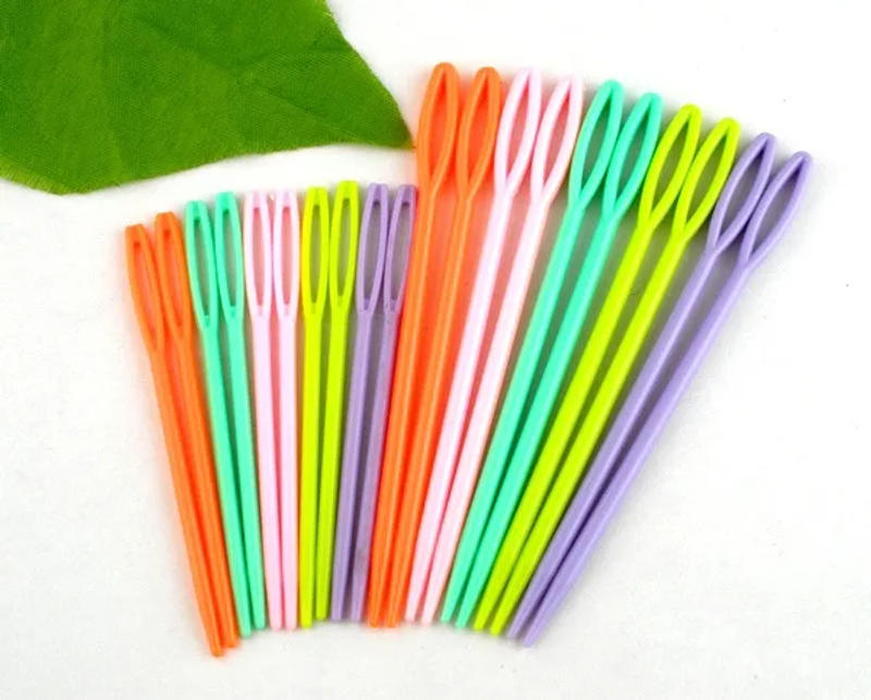 Description Picture 2 of item20pcs Plastic Sweater Sewing Needles Mixed Color Knitting Needles Diy Crochet Knitting Needles Sewing Accessories 9.5cm-7cm Long