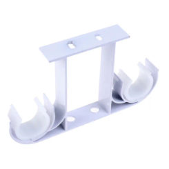 1 Piece Curtain Rod Bracket Double Curtain Rod Brackets Window Hardware Holder Home Decor Side Top Mounted Easy to Install