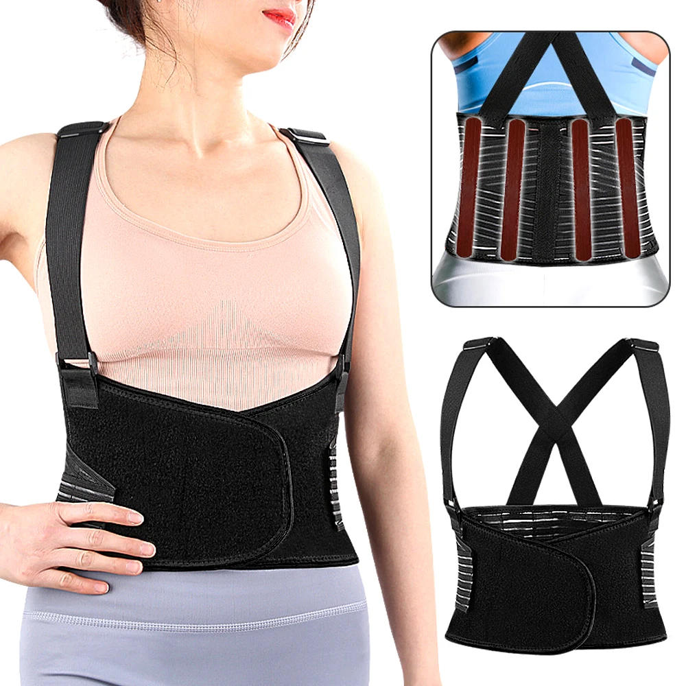 Description Picture 2 of item1 Pcs Lower Back Brace with Suspenders | Back Support Belt for Men & Women | Adjustable Work Back Brace for Moving Construction