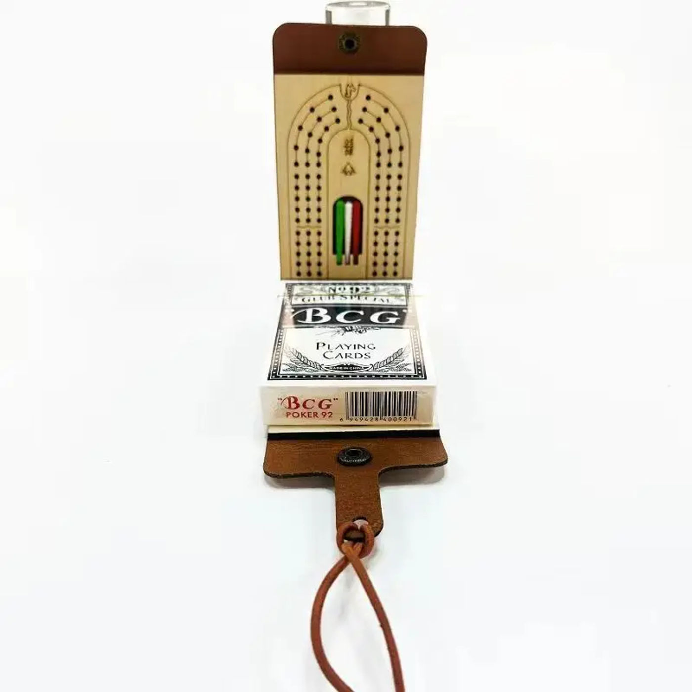Description Picture 6 of itemComplete Cribbage Board Game Set with Playing Cards and Six Pegs for Fun Family Game Night Portable for Travel