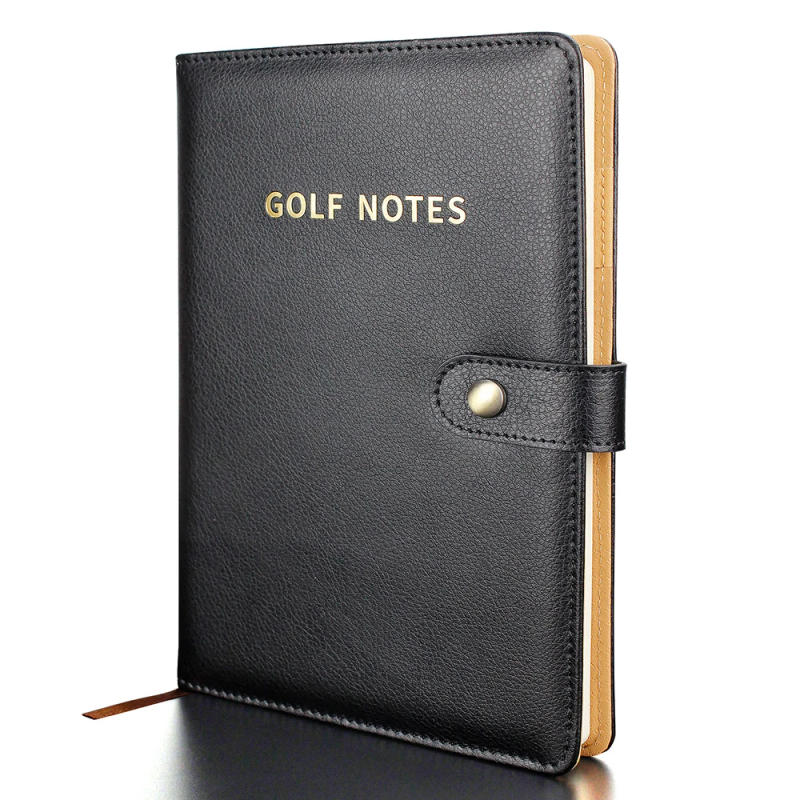 Description Picture 2 of itemBlack Leather Golf Scorecard Holder Score Notebook Log Journal Yardage Book Supplies Golf Training Aids for Men
