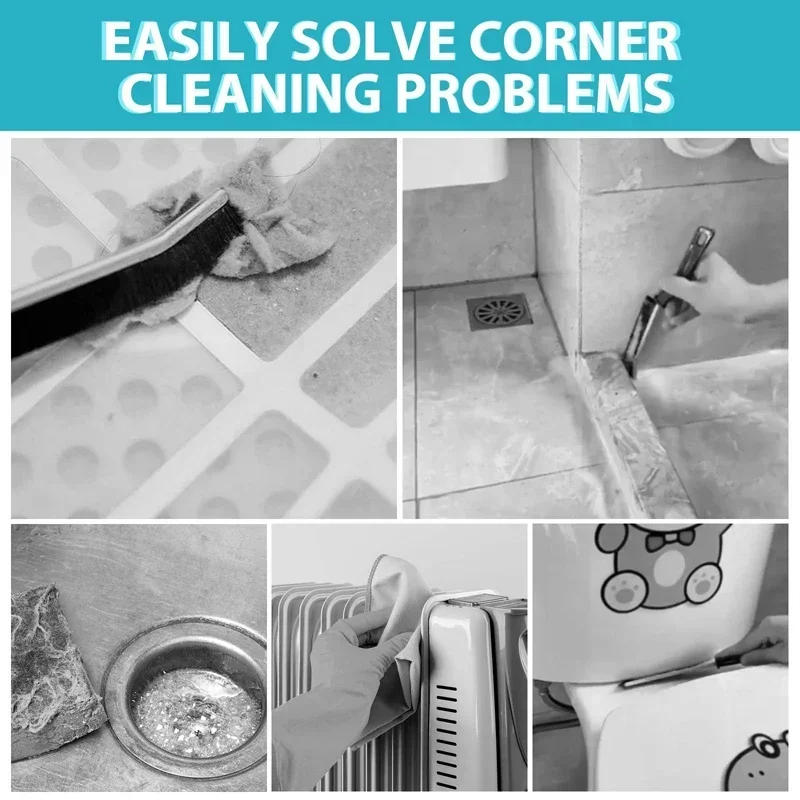 Description Picture 3 of itemCleaning Brush for Fine Seam Corners Groove Window Cleaning Tools Kitchen Bathroom Tiles Joints Brush Microfiber Toilet WC Brush