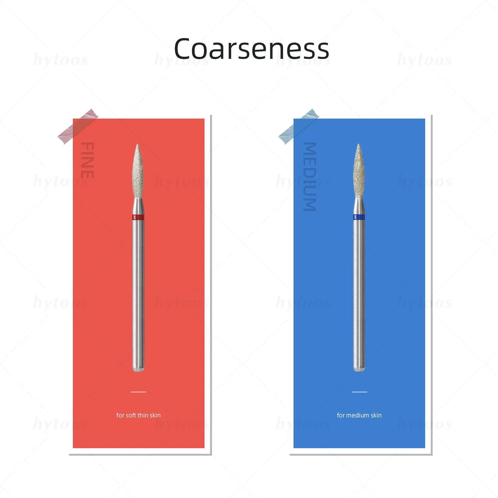 Description Picture 2 of itemHYTOOS Flame Diamond Nail Drill Bits Russian Cuticle Drill Bits for Nails Professional Safety Under Nail Dead Skin Cleaner Tool