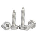 304 Stainless Steel Self-Tapping Screw Phillips Hex Screws Cross Hexagonal Flange Cross Head Screws Wood Nail M3 M4 M5 M6 M8