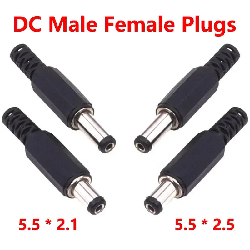 Description Picture 3 of item10/50/250Pcs DC Power Plug DC Connector 5.5X2.5mm 5.5*2.1mm Male Power Plug Adaptor