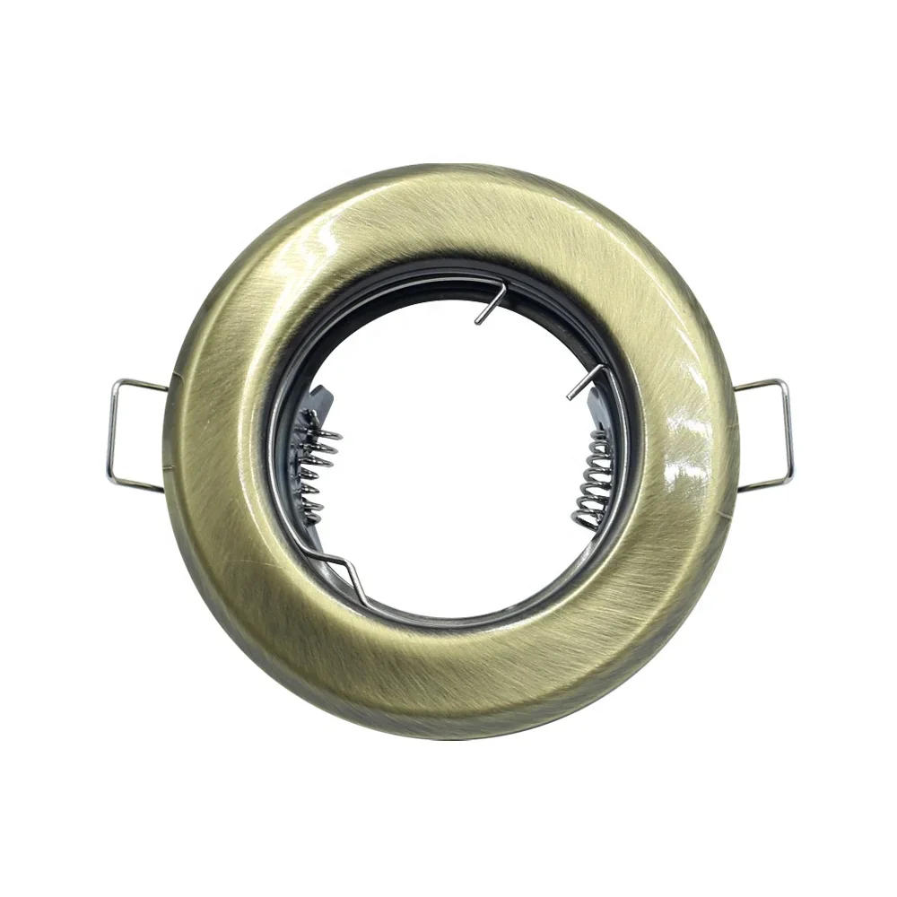 Description Picture 2 of item55mm Cut Out Antique Brass Round Style Metal Spot Light Gu10 Mr16 Fixed Ceiling Recessed Downlights Fitting for Home Hotel Decor