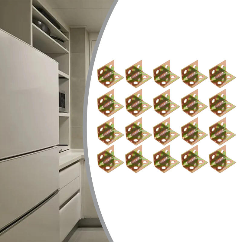 Description Picture 6 of item20pc Stainless Steel 90 Degree Angle Bracket Corner Brace Joint Bracket Fastener For Wood Furniture Cabinets Drawers Hardware