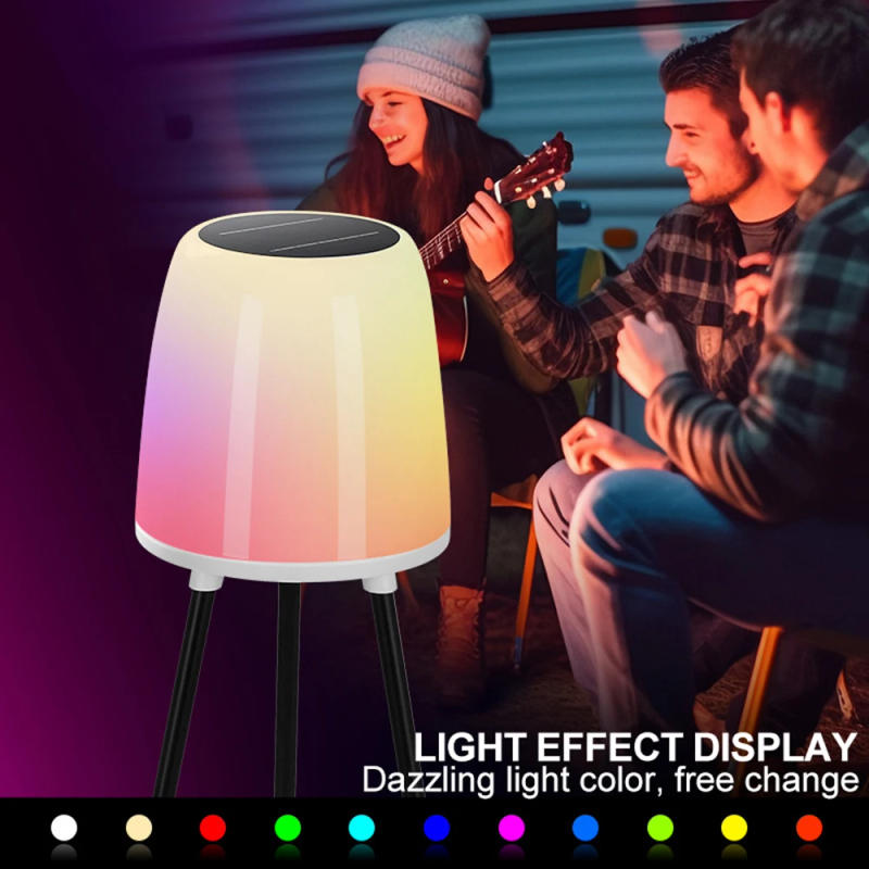 Description Picture 3 of itemSolar Outdoor Floor Lamp for Patio With Plant Stand Grow Light Waterproof Garden Solar Powered Lantern Warm RGB Deck Yard Porch