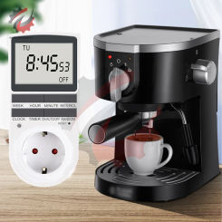 Electronic Digital Timer Switch Programmable Timing Socket 230V/50Hz Kitchen Timer Outlet Time Control EU Plug