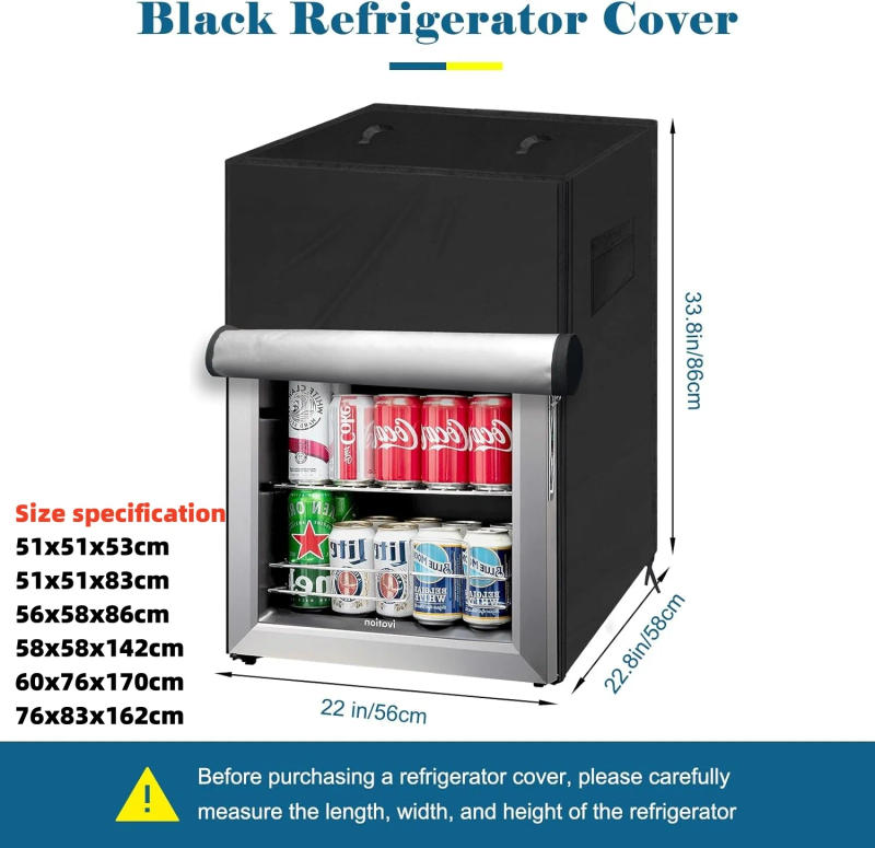 Description Picture 4 of itemRefrigerator cover, waterproof and dust-proof cover for protecting outdoor, household upright freezers - refrigerated refrigerat