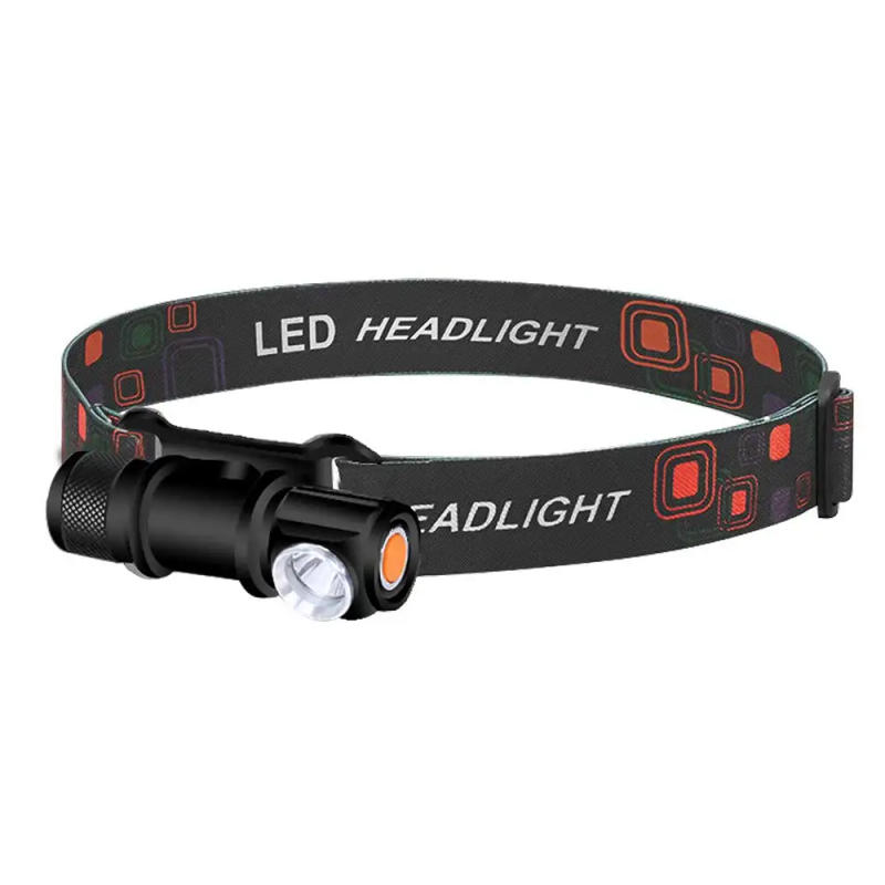 Description Picture 2 of itemUSB LED headlamp Fishing headlight Torch Built in Battery Hunting head lamp Camping Headlamp 3 Mode Flash Magnetotail light head
