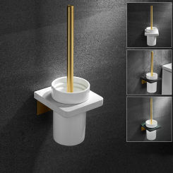 Bathroom Toilet Brush Marble Set Bathroom Toilet Cleaning Long Handled Brush Household Bathroom Decoration Cleaning Tools