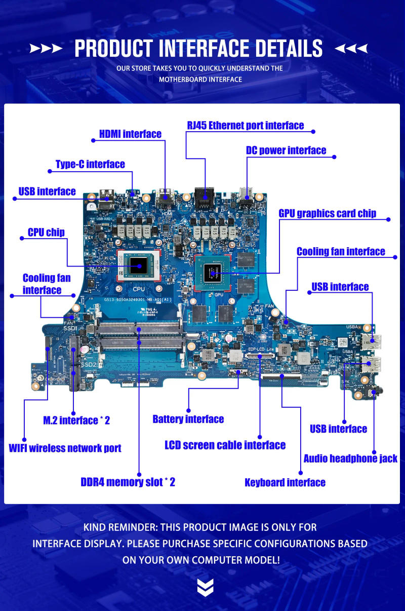 Description Picture 3 of itemGL502VS Notebook Mainboard For Asus GL502V GL502VSK FX60V S5V Laptop Motherboard I5 I7 6th 7th Gen CPU GTX1070 V8G