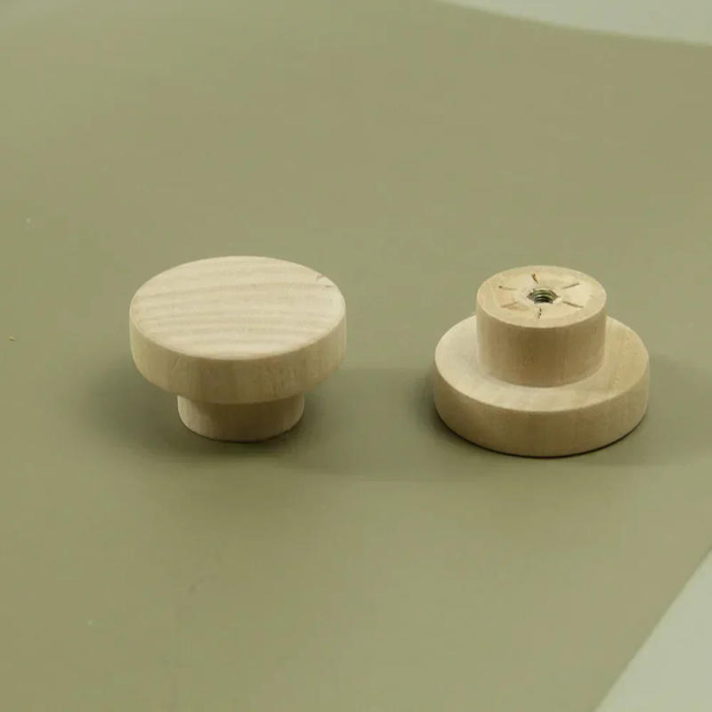 Description Picture 4 of item6Pcs 30/35/40/45mm Rattan Dresser Knobs Round Wooden Drawer Knobs Handmade Wicker Woven And Screws For Furniture Pulls Handles